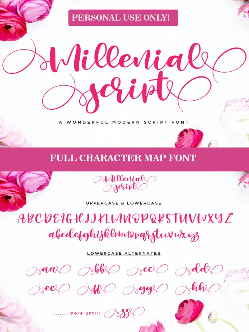 Millenial Script Carattere