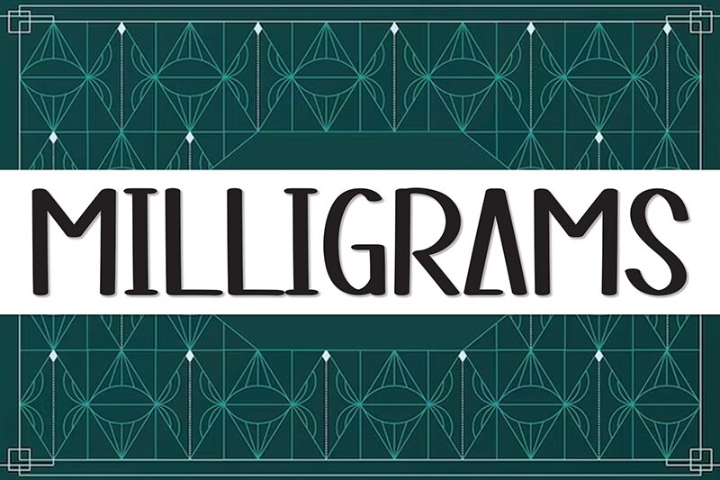 Milligrams 字体