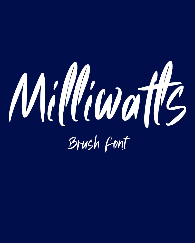 milliwatts Font