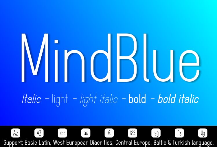 MindBlue Schriftart