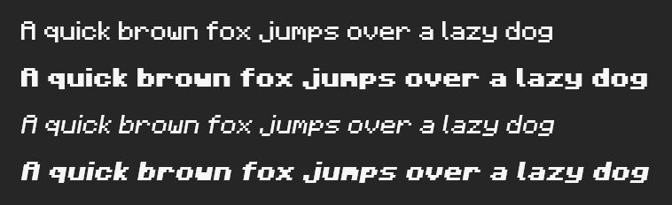 Minecraft Standard Schriftart