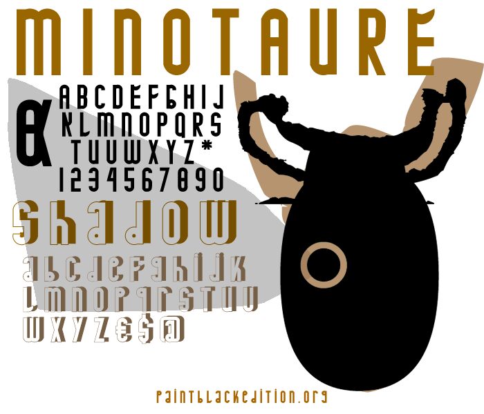 MINOTAURE shadow Schriftart