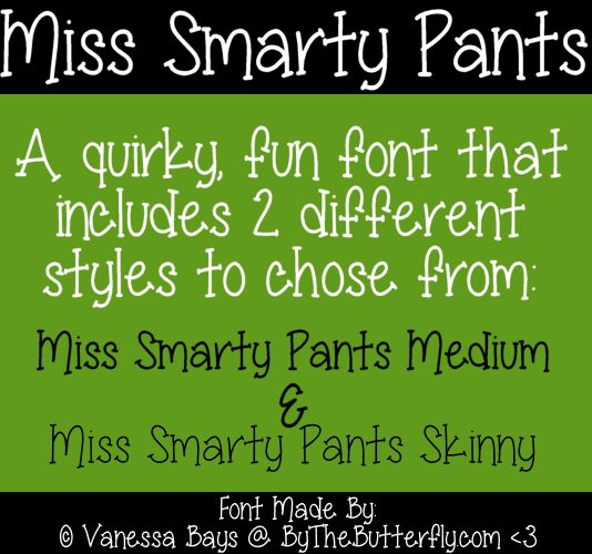 Miss Smarty Pants Carattere