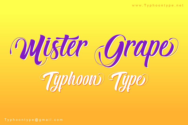 Mister Grape الخط