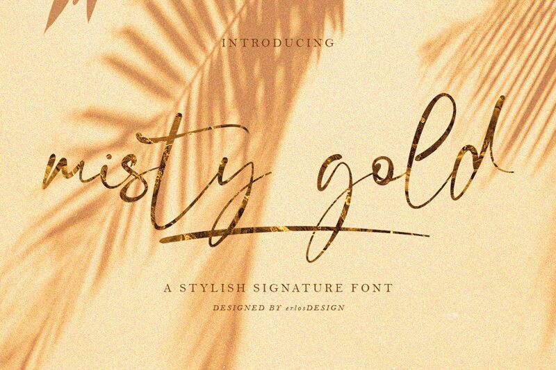 Misty Gold Czcionka