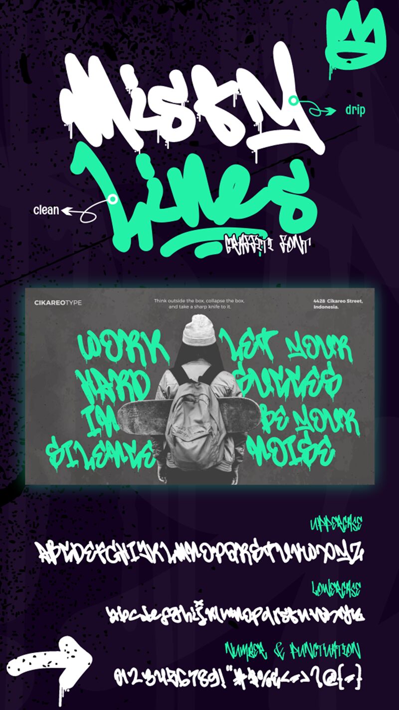 Misty Lines Carattere