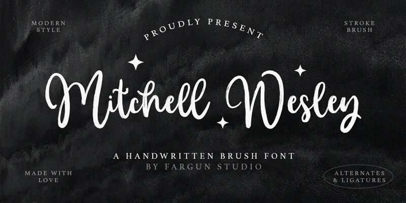 Mitchell Wesley Schriftart