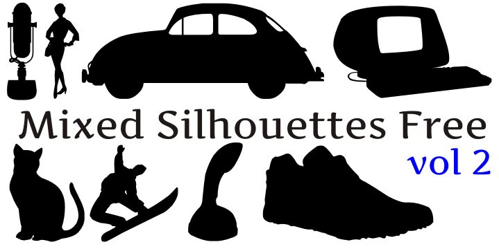 Mixed Silhouettes Schriftart