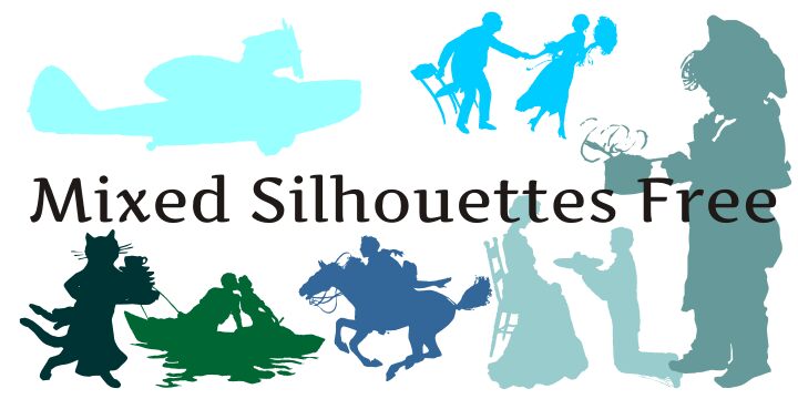 Mixed Silhouettes Schriftart