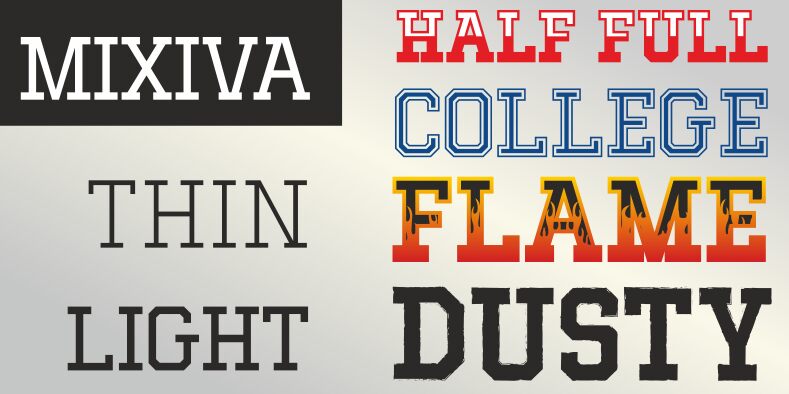 MIXIVA Schriftart