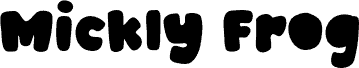 Mickly Frog font