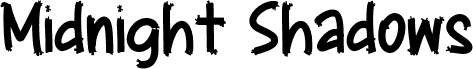 Preview of the Midnight Shadows font