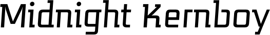 Podgląd czcionki MidnightKernboy-Italic