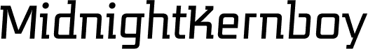 Podgląd czcionki MidnightKernboy Italic