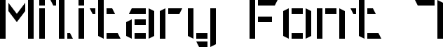 Military Font 7