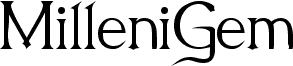 Preview of the MilleniGem font