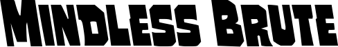 Preview of the Mindless Brute Leftalic font