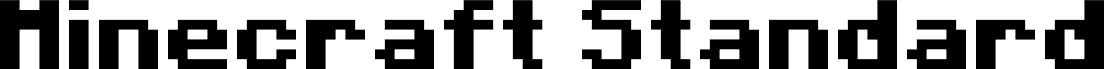 Preview of the Minecraft Standard Bold font