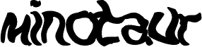 Preview of the minotaur Regular font