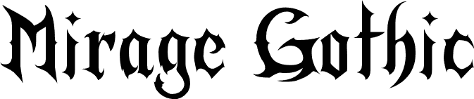 Mirage Gothic font