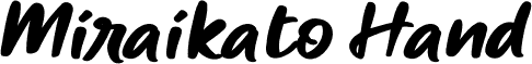 Miraikato Hand PERSONAL USE Bold Italic
