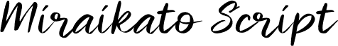 Miraikato Script PERSONAL USE Thin Italic