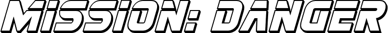 Anteprima del carattere Mission: Danger 3D Italic