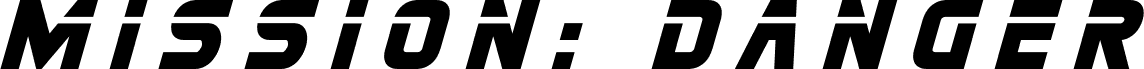 Anteprima del carattere Mission: Danger Title Italic