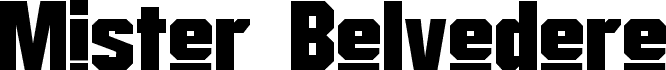 Preview of the Mister Belvedere Upper font