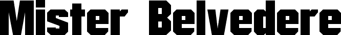 Preview of the Mister Belvedere font