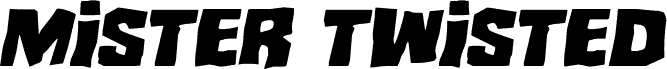 Podgląd czcionki Mister Twisted Expanded Italic