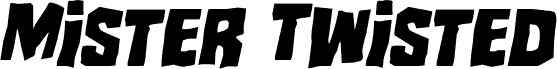 Podgląd czcionki Mister Twisted Staggered Italic