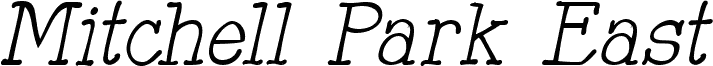 Mitchell Park East Italic