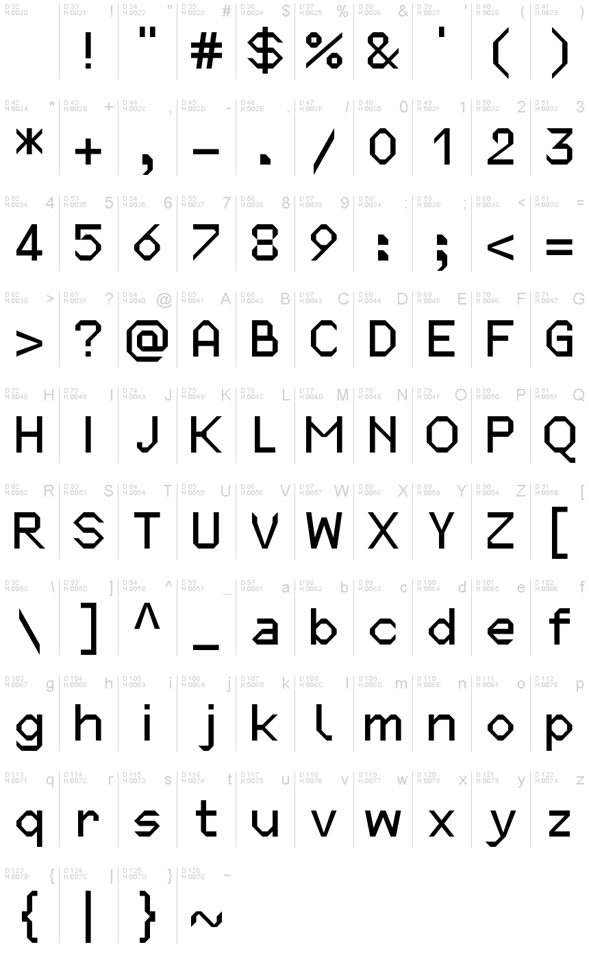 Micro Six font