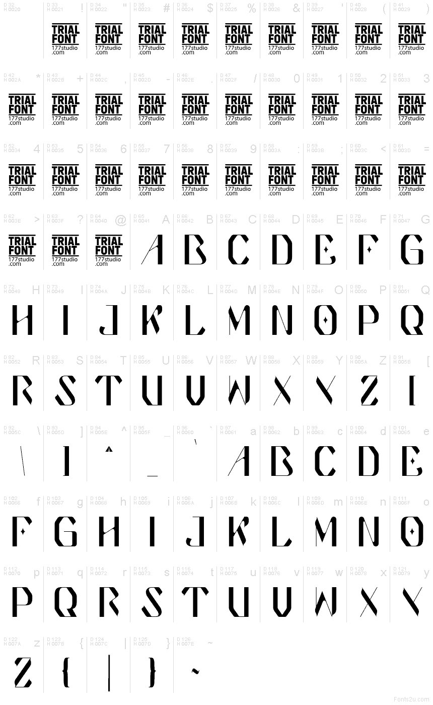 Basis-Lateinisch - Zeichentabelle