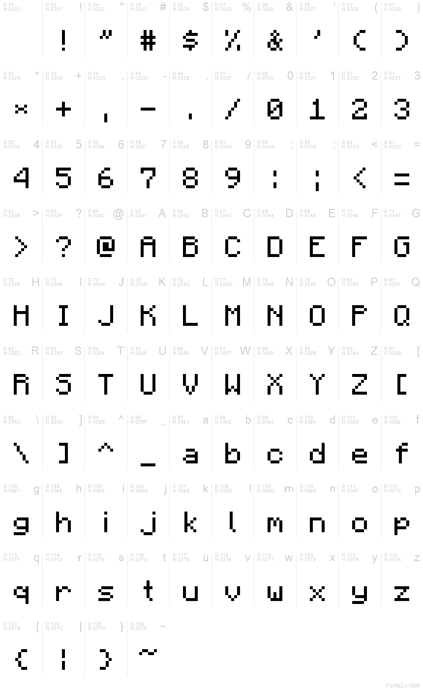 Minecraft Regular font