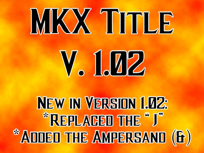MKX Title Czcionka