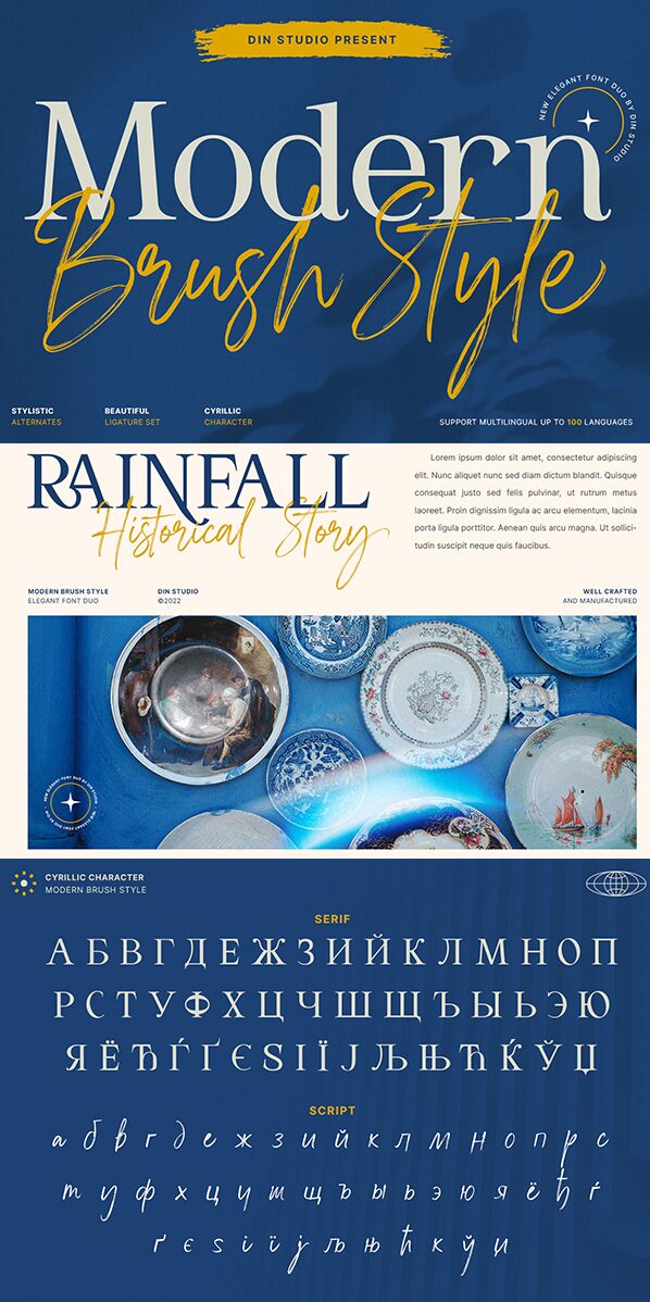 Modern Brush Style Serif Carattere