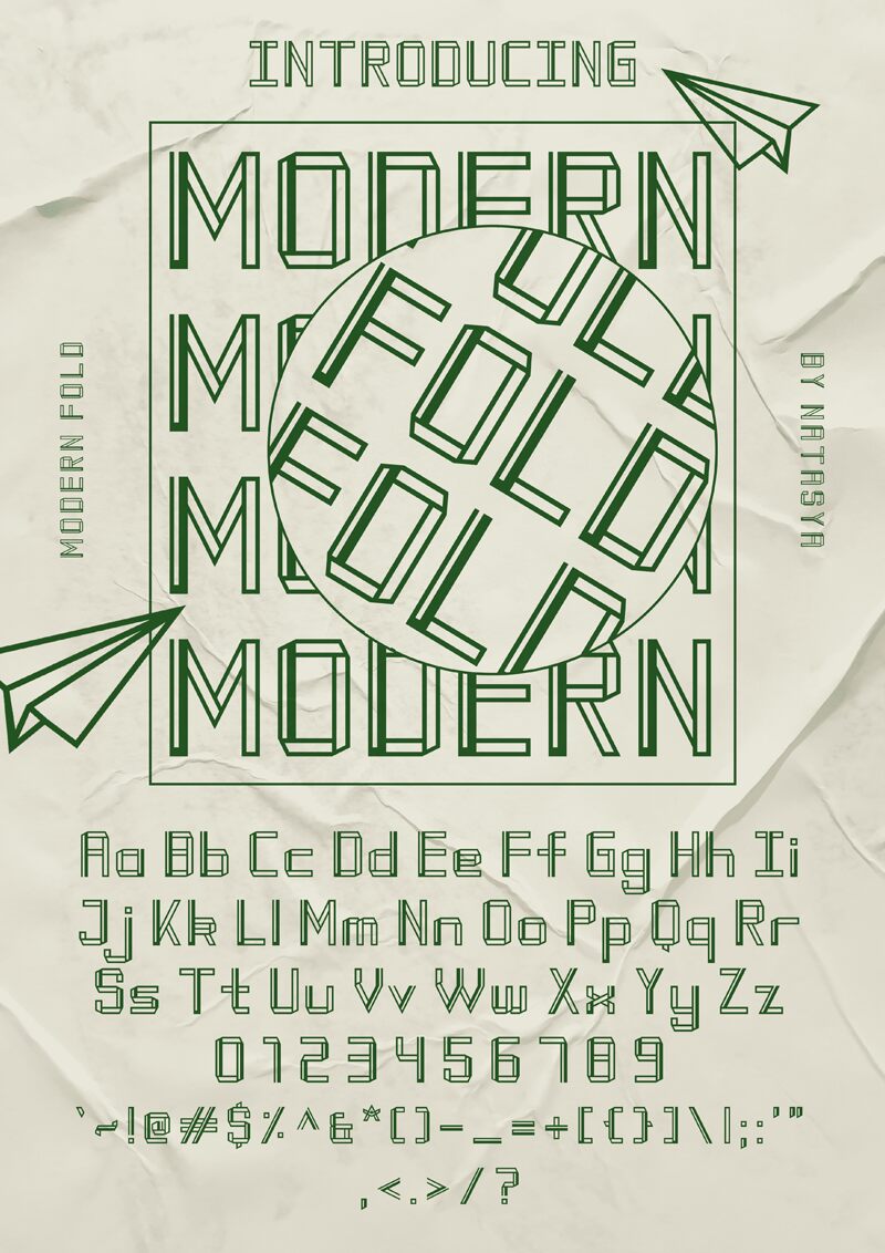 Modern Fold Шрифт