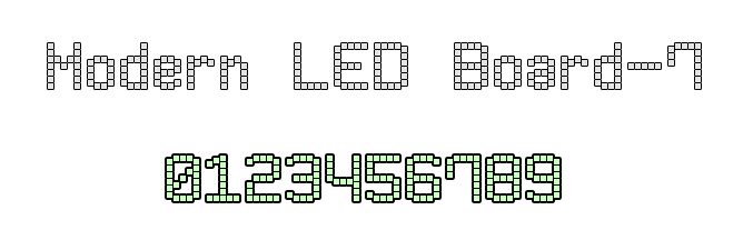 Modern LED Board-7 Czcionka