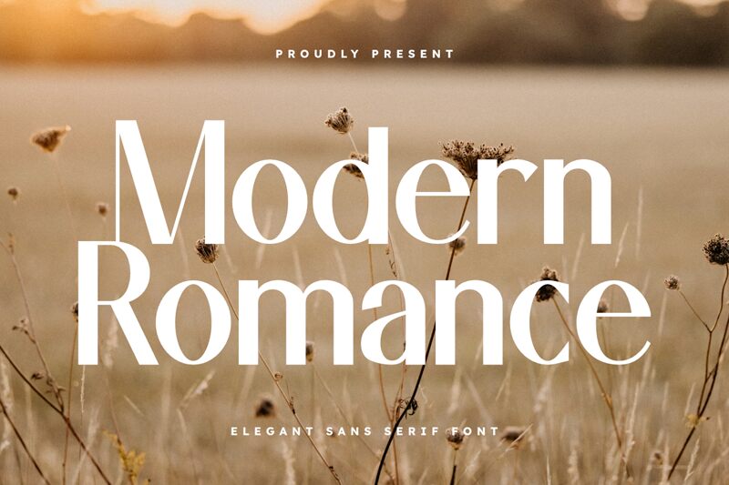 Modern Romance Regular — Prezentacja czcionki