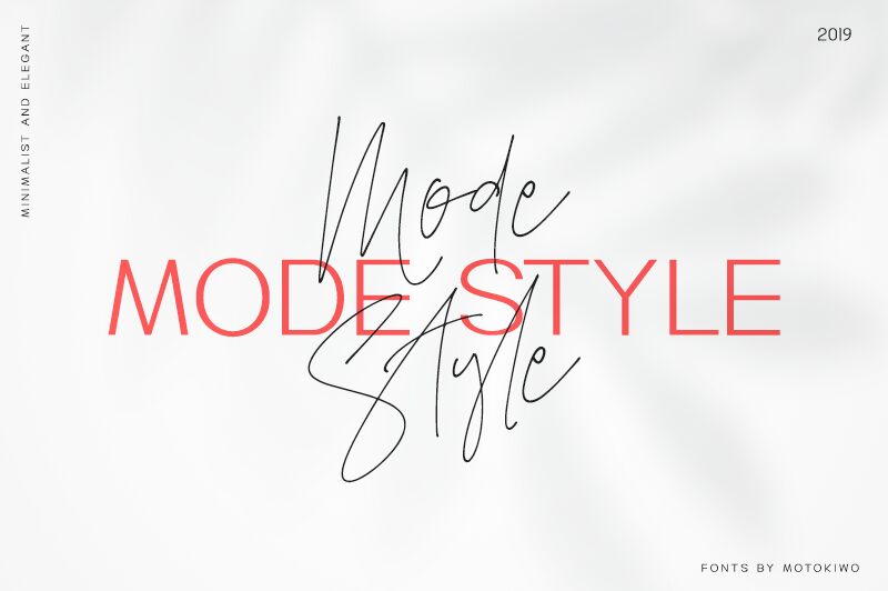 Mode Style Script Schriftart