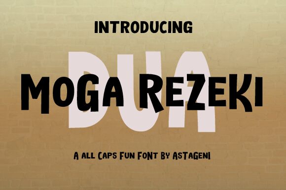 MoGa ReZeKi DuA Schriftart