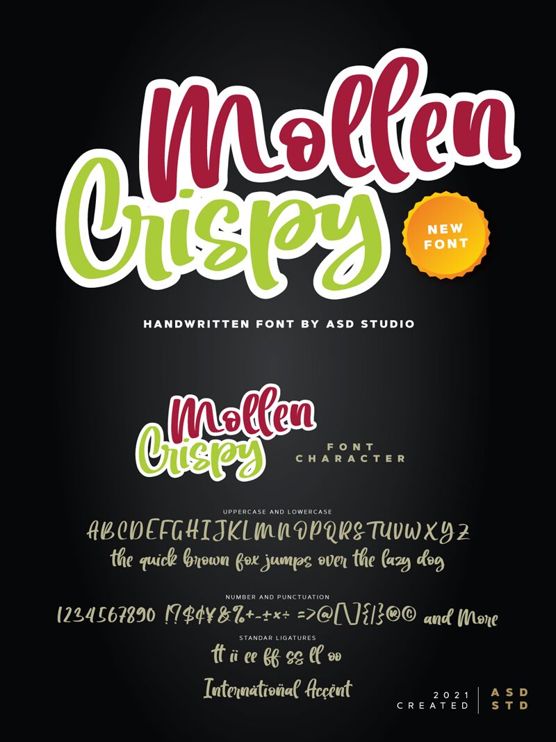 Mollen Crispy Czcionka