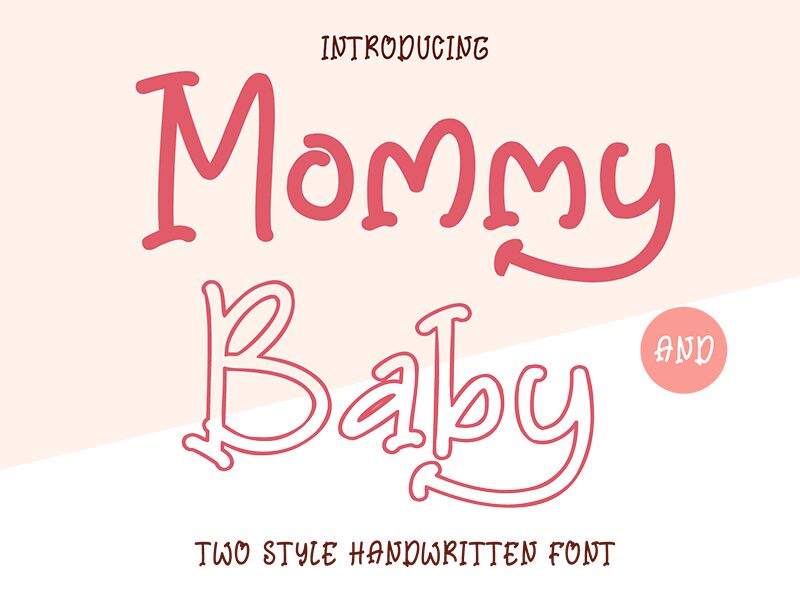 Mommy and Baby Schriftart