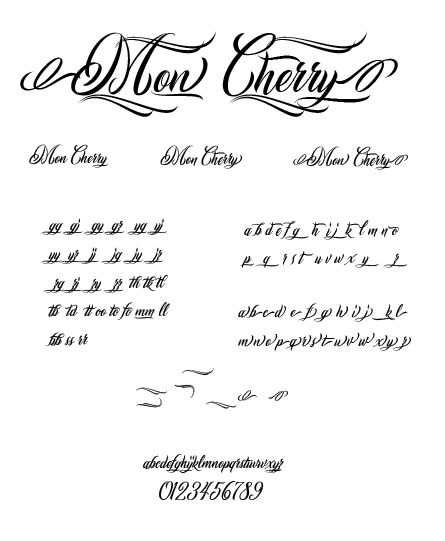 Mon Cherry Schriftart