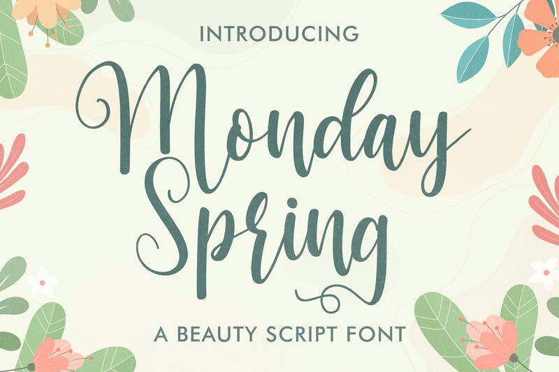 monday spring Schriftart