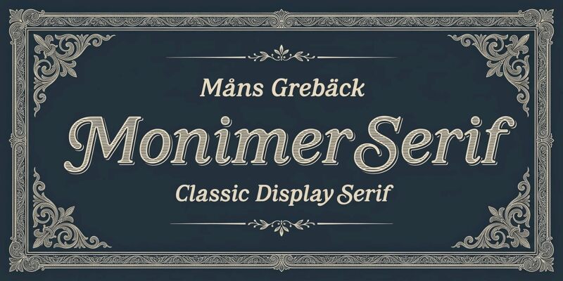 Monimer Serif PERSONAL USE PERSONAL USE ONLY — Apresentação da fonte