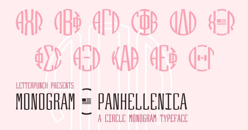 Monogram Panhellenica الخط