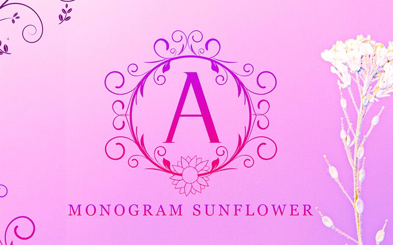 monogram sunflower フォント